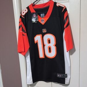 Nike Men's Medium Black and Orange Aj Green Cincinnati Bengals NFL Jersey